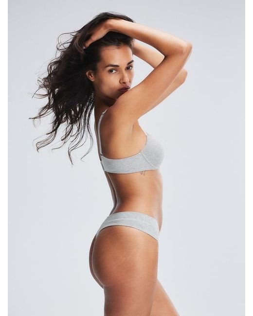 Savage X Gray Cotton Essentials Classic Thong