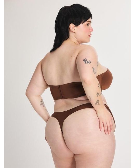 Savage X Brown New Microfiber Strapless Bra