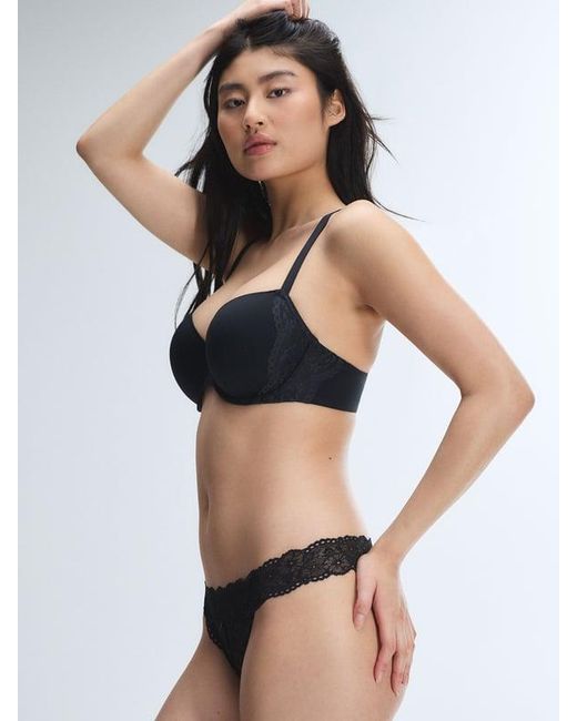 Savage X Black Soft N' Savage Lace Convertible Demi Bra