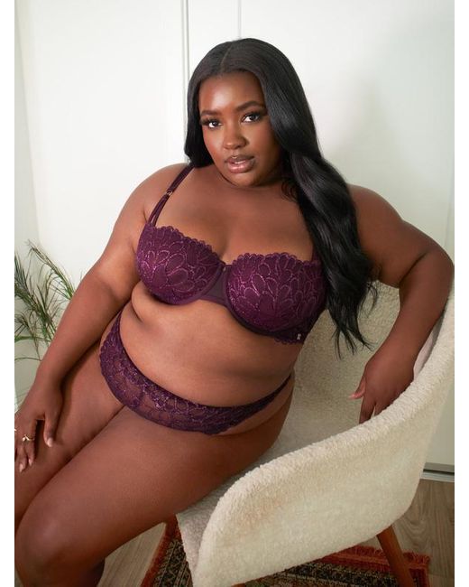 Savage X Brown Savage Not Sorry Lightly Lined Lace Balconette Bra