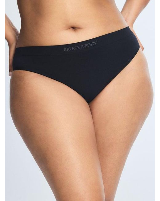 Savage X Black Seamless High-waist Thong