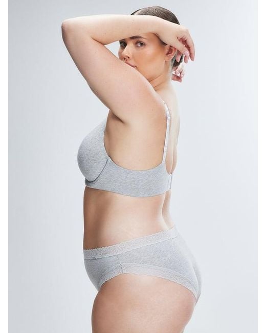 Savage X Gray Cotton Essentials Unlined Bra