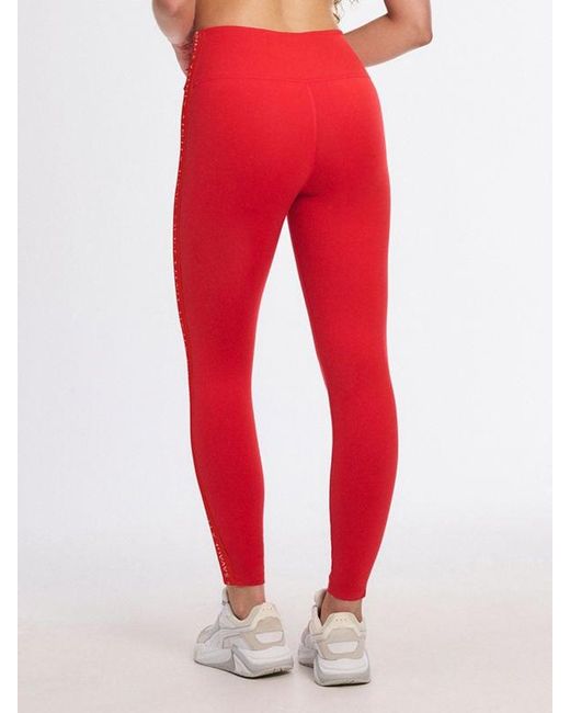 Savage X Red Supple Flex High-waist Side Logo Band Legging
