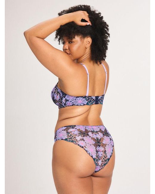Savage X Blue Fleur Fantasy Lace Unlined Balconette Bra