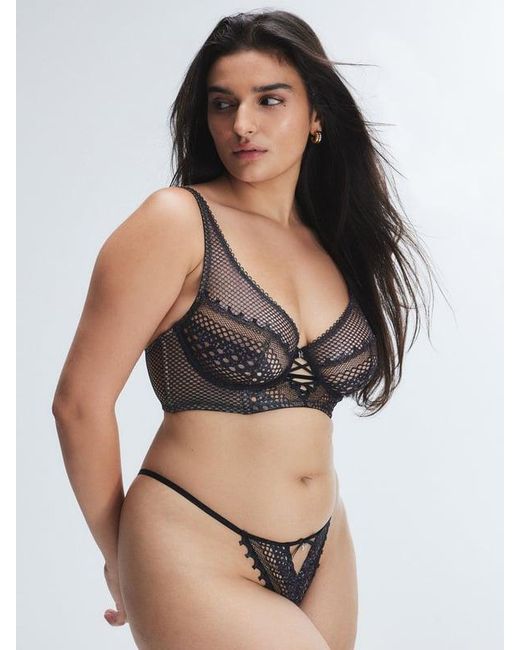Savage X Black Starlet Nights High-apex Unlined Balconette Bra
