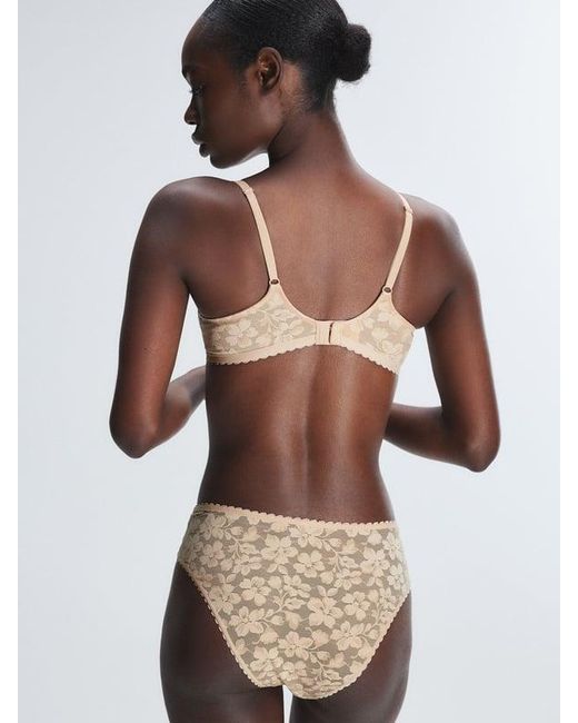 Savage X Brown Lavish Lace Unlined Plunge Bra