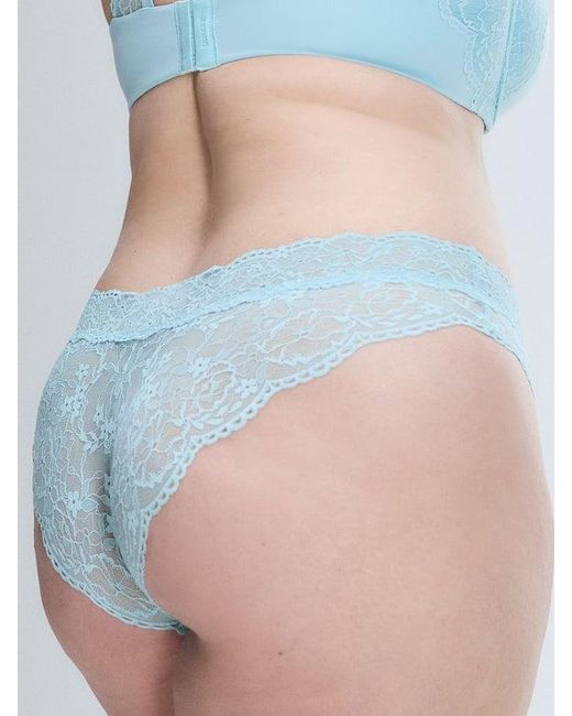 Savage X Blue Soft N' Savage Lace Cheeky Knickers