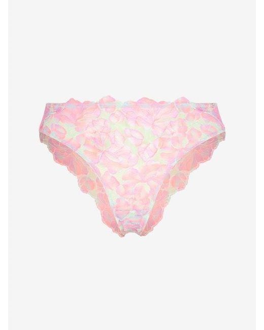 Savage X Pink Sun Tide Floral Lace Cheeky Knickers
