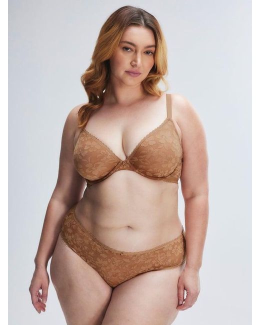 Savage X Brown Lavish Lace Hipster Panty