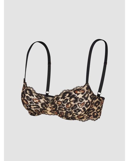 Savage X Brown On The Prowl Unlined Lace Balconette Bra