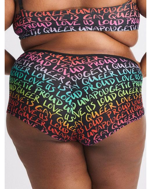 Savage X Black Cotton Essentials Boy Short Knickers