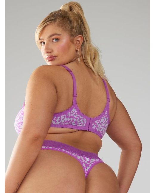 Savage X Purple Cotton Essentials Unlined Bra