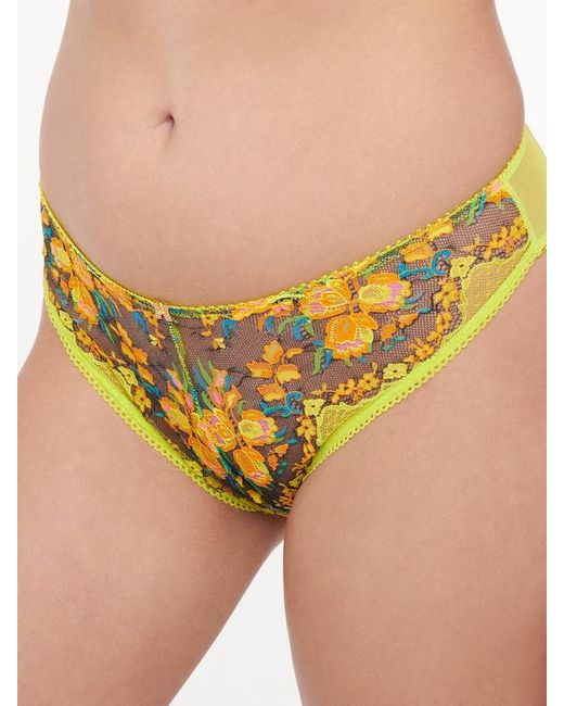 Savage X Yellow Sweetheart Lace High-leg Bikini