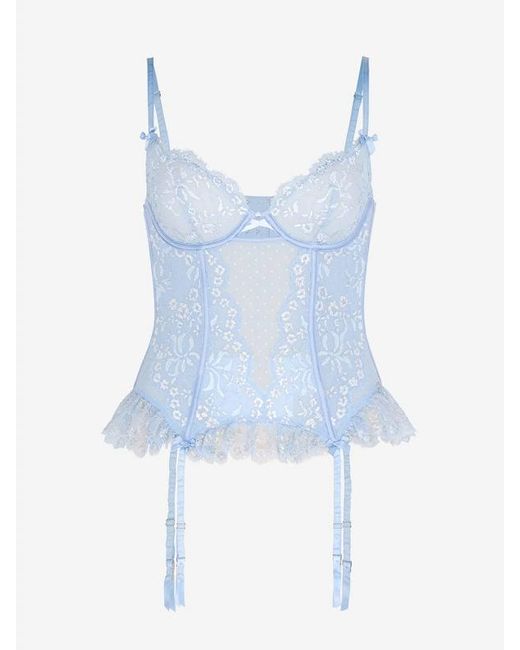 Savage X Blue Bedroom Belle Lurex Lace Corset