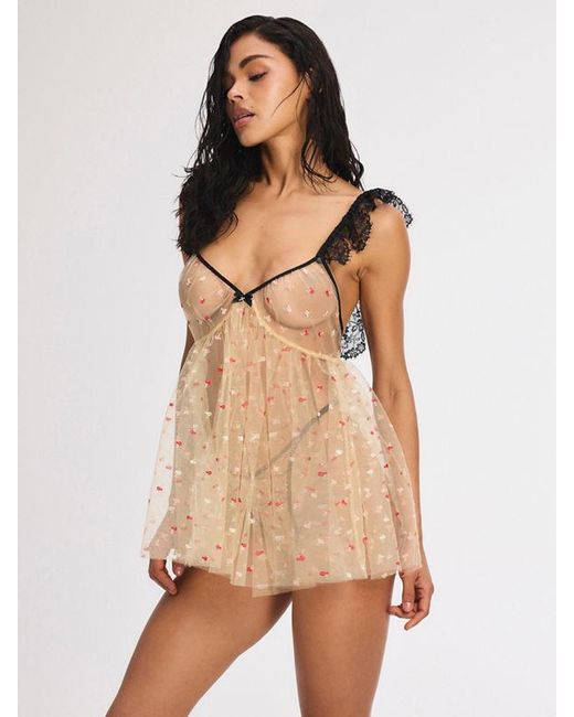 Savage X Natural Brash Blossoms Babydoll Slip