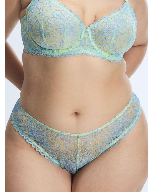 Savage X Green Keepsake Lace Brazilian Knickers