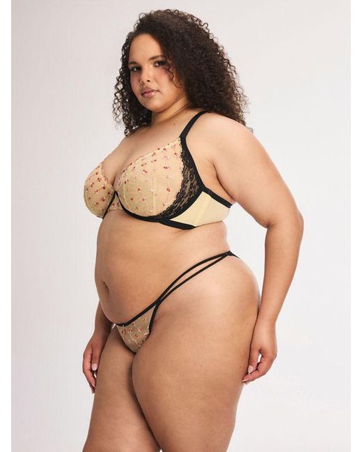Savage X Natural Brash Blossoms Embroidered Unlined Bra