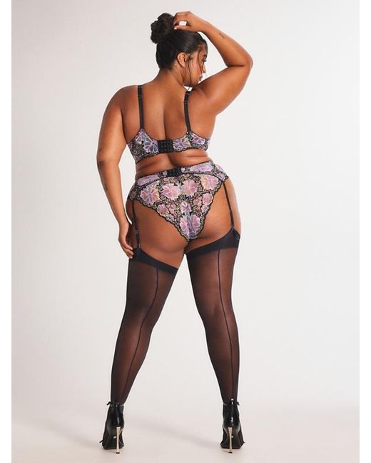 Savage X Blue Field Of Flowers Lace Unlined Demi Bra