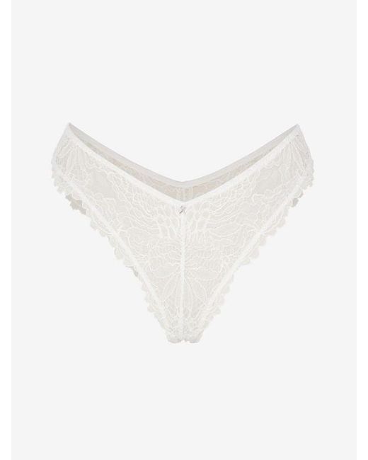 Savage X Brown Romantic Corded Lace Brazilian Knickers