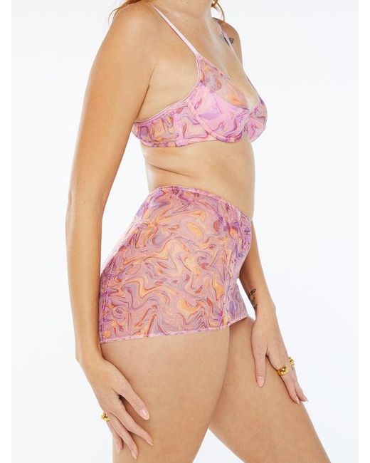 Savage X Pink X-ray Vision Skirted Thong