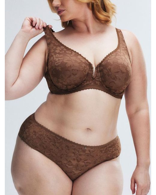 Savage X Brown Lavish Lace Hipster Panty