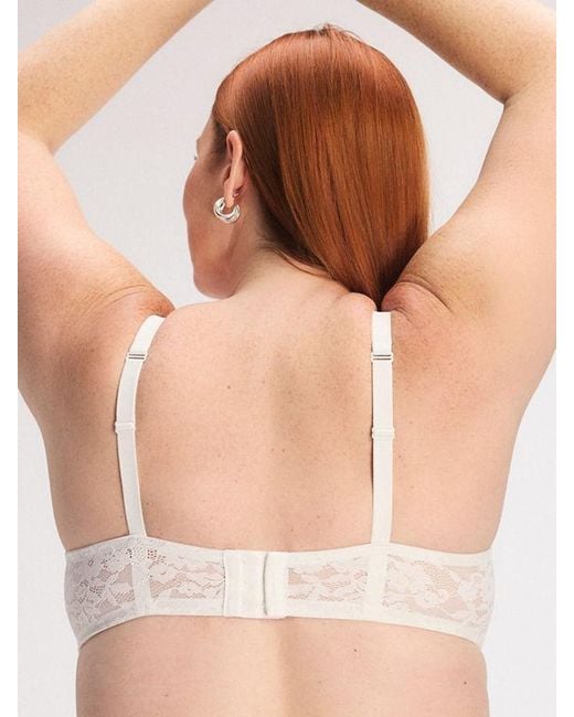Savage X White Luxe Lace Unlined Low-cut Balconette Bra