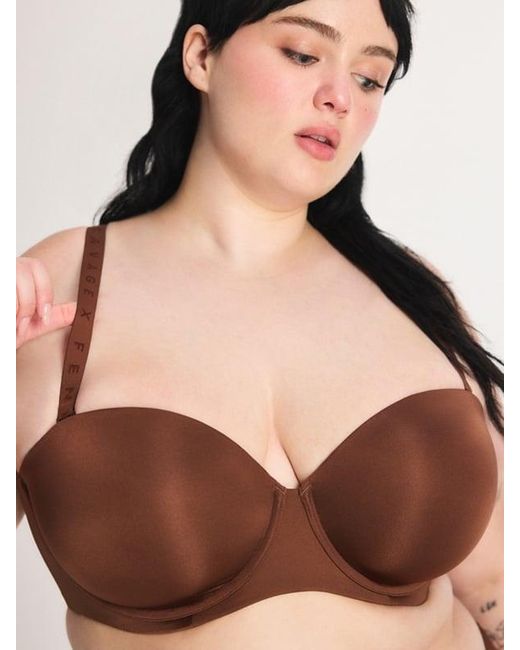 Savage X Brown New Microfiber Strapless Bra