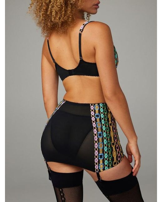 Savage X Green Chained In Lace Suspender Skirt