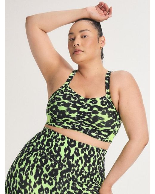 Savage X Green Cool Curves Medium-impact Wrap Back Sports Bra