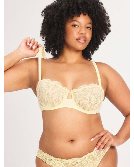 Savage X Purple Lace Flow Unlined Balconette Bra