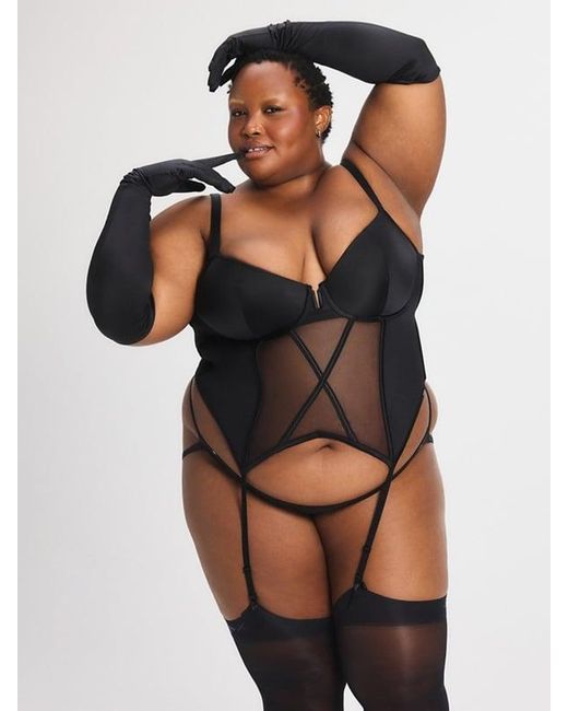 Savage X Black Satin Vixen Underwire Corset