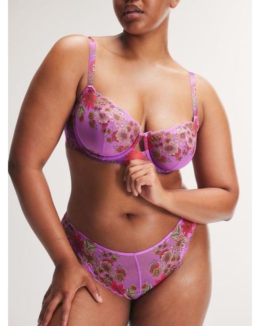Savage X Pink Mod Poppy Lace Brazilian Knickers
