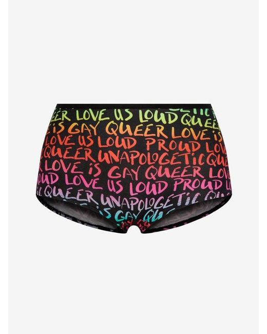 Savage X Black Cotton Essentials Boy Short Knickers