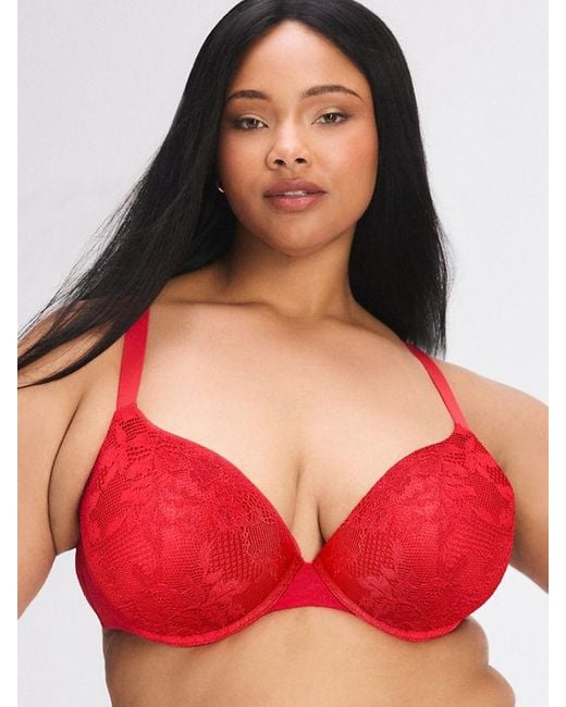 Savage X Red Luxe Lace Push-up Bra
