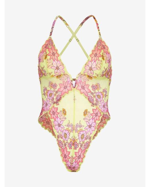 Savage X Yellow Mod Poppy Lace Teddy