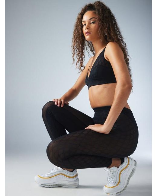 Savage X Blue Peak Performance High-waist X Mesh Leggings