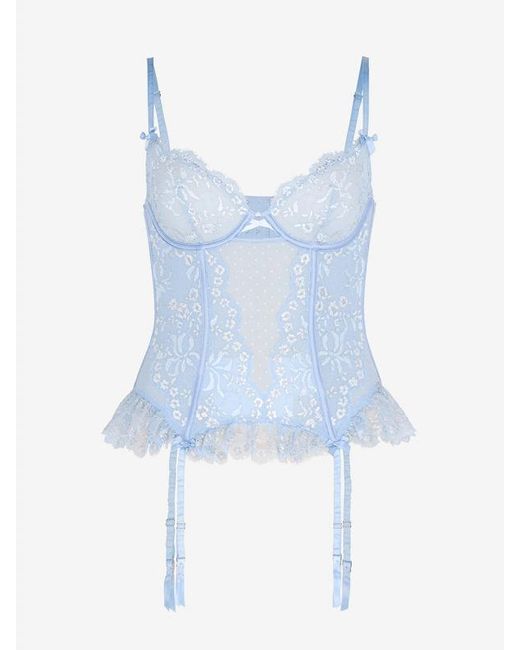 Savage X Blue Bedroom Belle Lurex Lace Corset