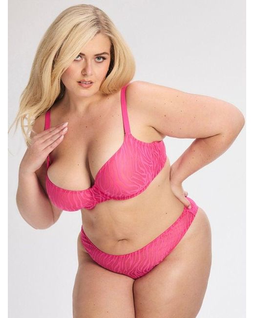Savage X Pink Untamed Lavish Lace Unlined Low-cut Balconette Bra