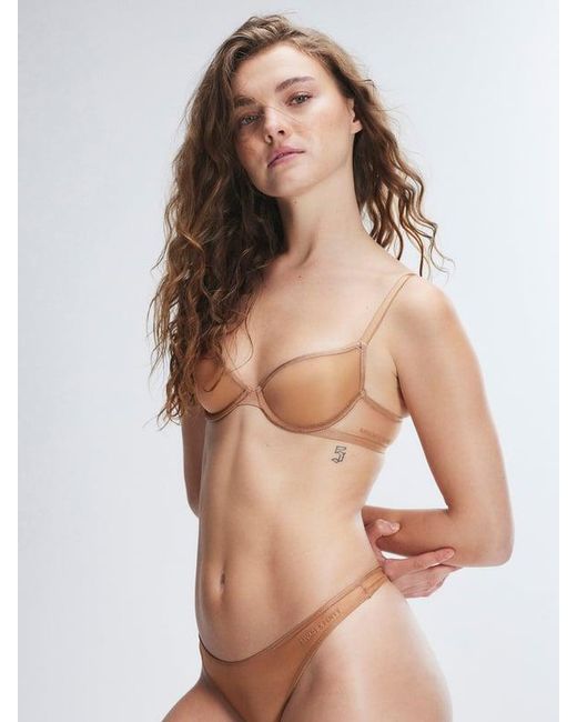 Savage X Brown Sheer X Demi Spacer Bra