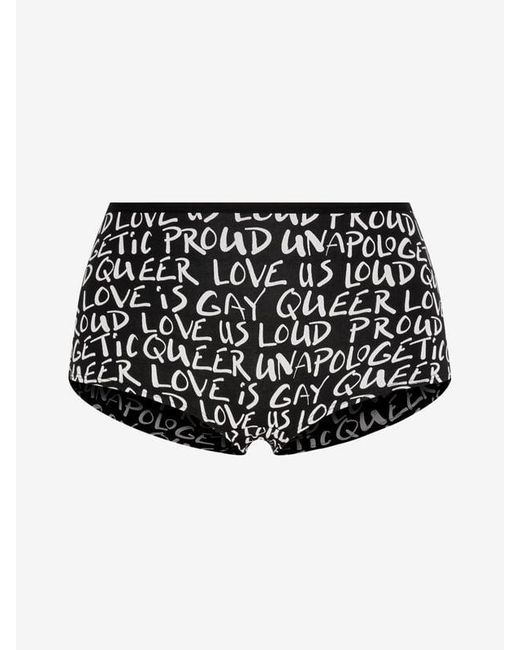 Savage X Black Cotton Essentials Boy Short Knickers