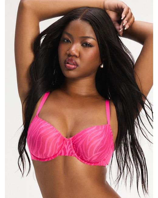 Savage X Pink Untamed Lavish Lace Unlined Low-cut Balconette Bra