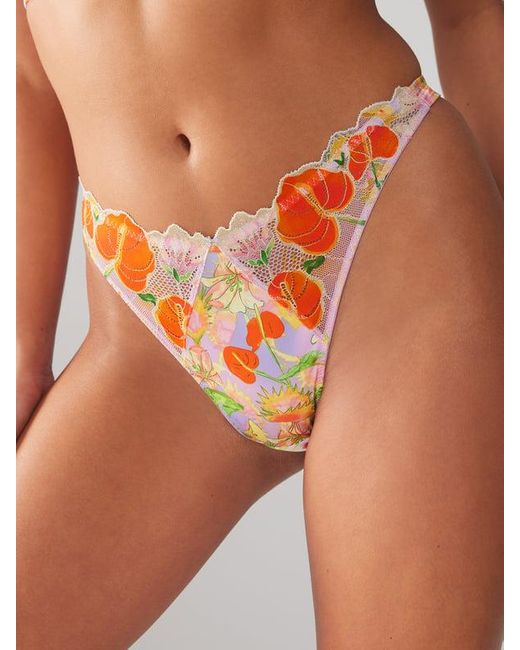 Savage X Orange Mutha Nature Satin Thong Knickers