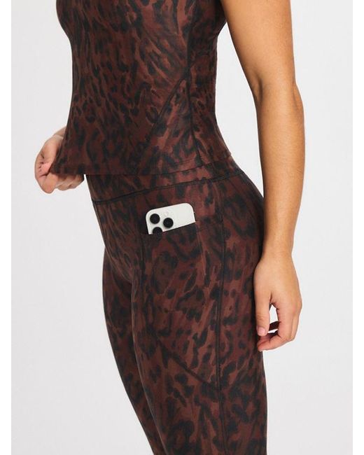 Savage X Brown Supple Flex High-waist Side Pocket Legging