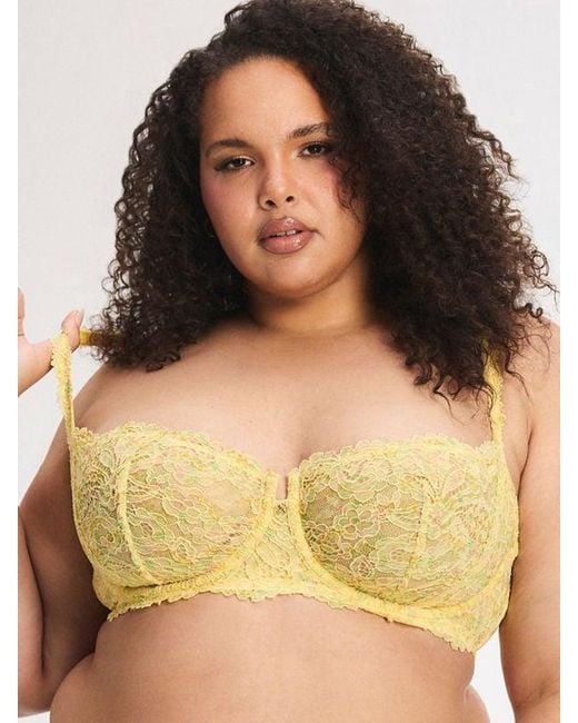 Savage X Green Romantic Corded Lace Unlined Balconette Bra