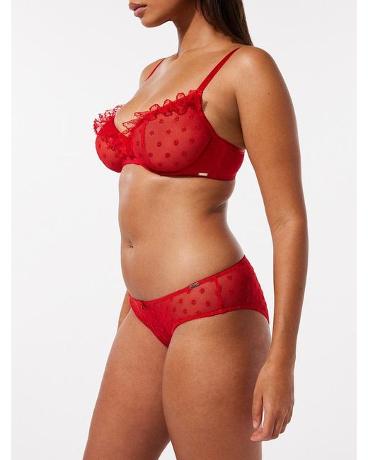 Savage X Red Ruffle Luv Cheeky Knickers