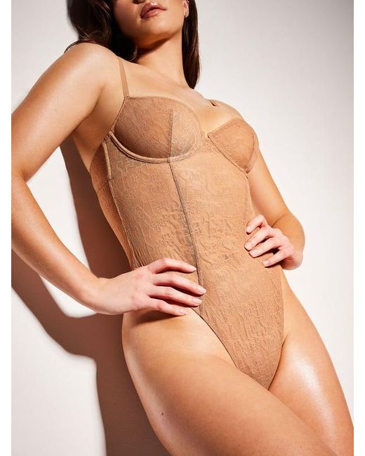 Savage X Natural Signature Script Underwire Teddy