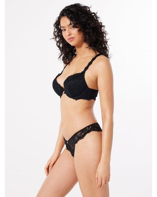 Savage X Black Romantic Corded Lace Push-up Bra