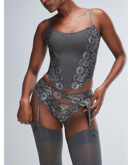 Savage X Gray Playdate Lace Corset