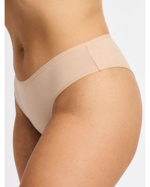 Savage X Brown Cotton Essentials Cheeky Knickers