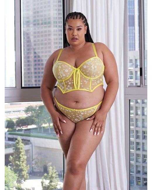 Savage X Yellow Puff Daisy String Bikini